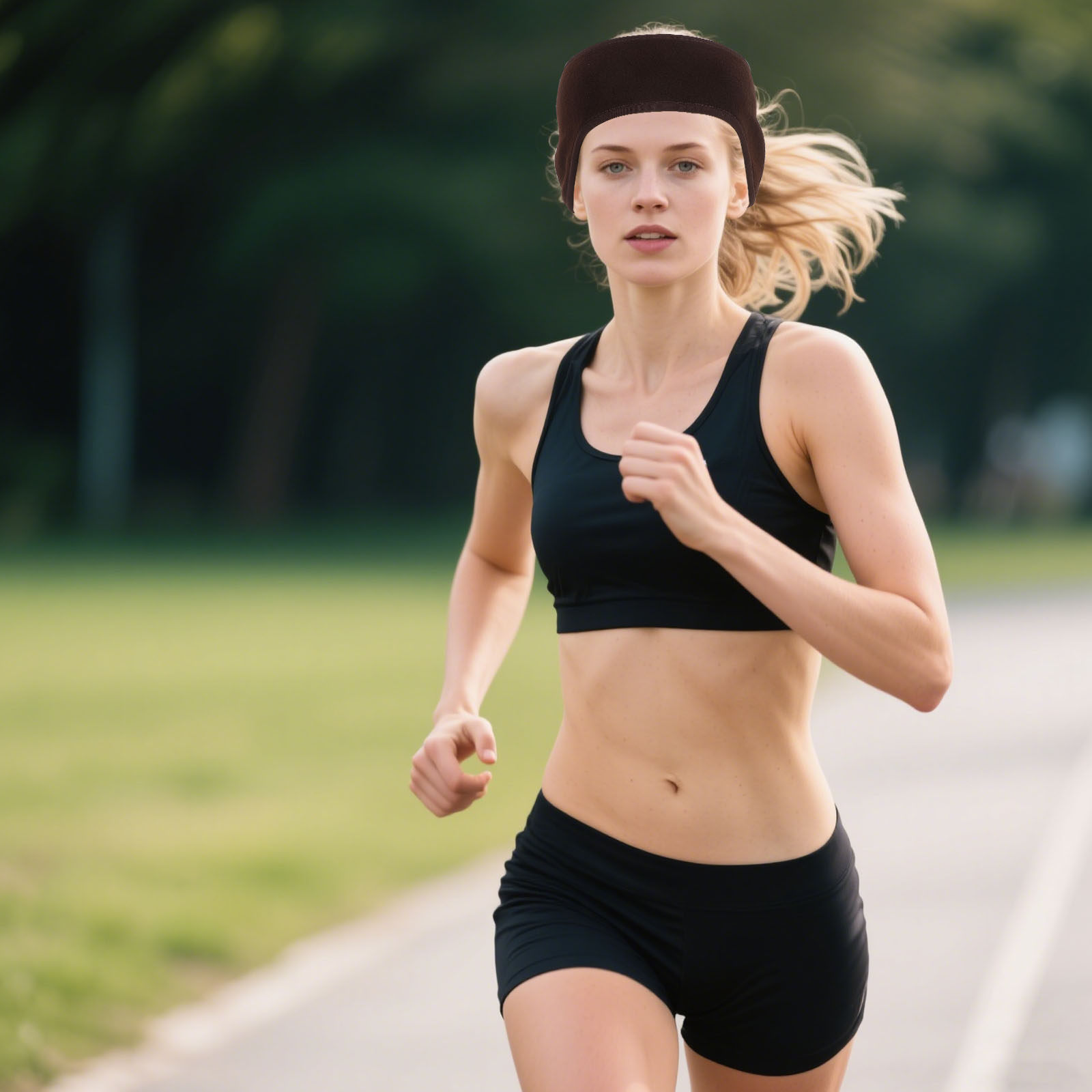 Running Gear Headband - 2 szt. Wiatroodporna opaska polarowa na