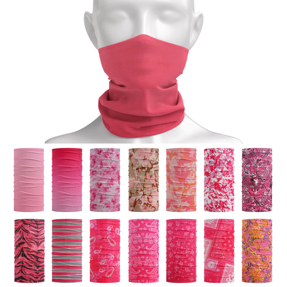 Running Gear Headband - Różowa bezszwowa bandana na zewnątrz kolarstwo