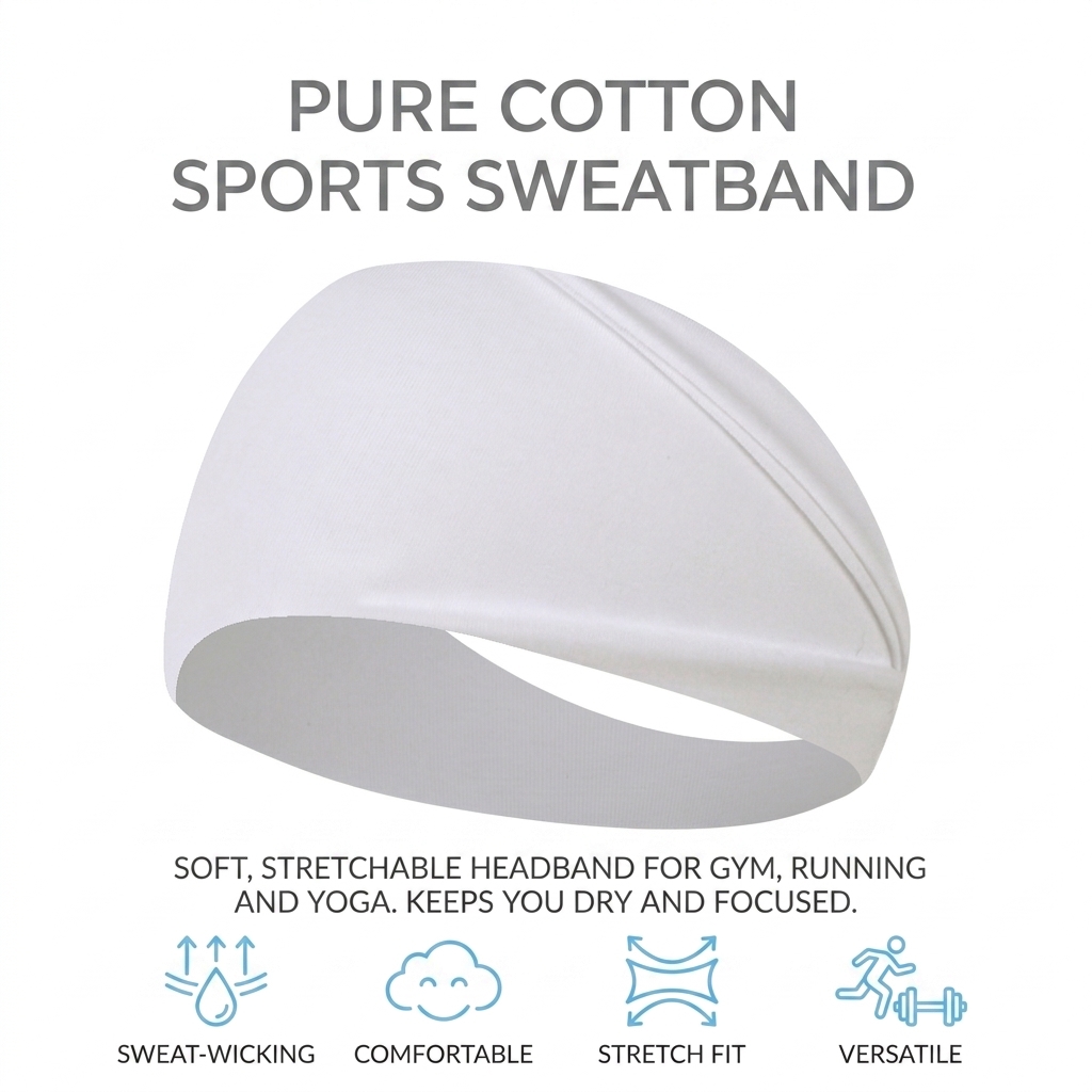 Czysta bawełniana opaska na gł – Running Gear Headband recenzja i cena