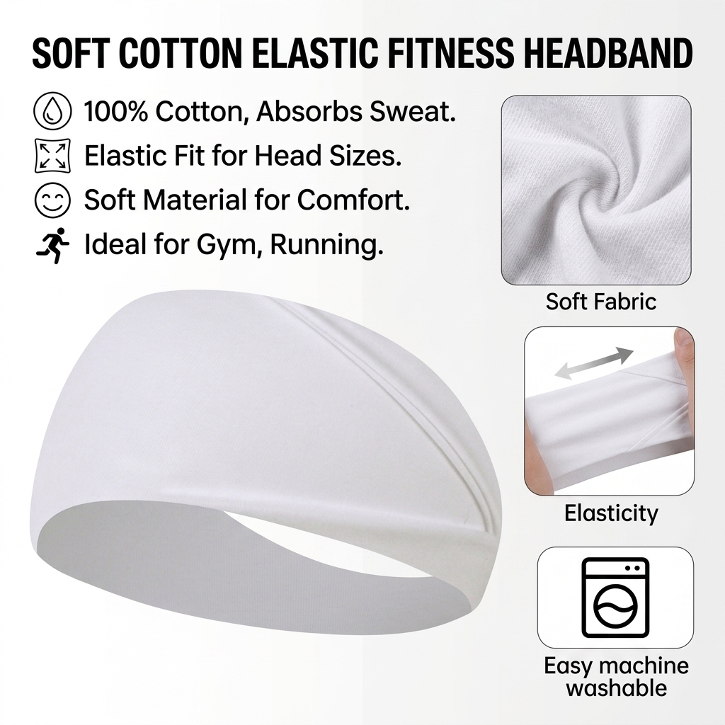 Czysta bawełniana opaska na gł – Running Gear Headband recenzja i cena